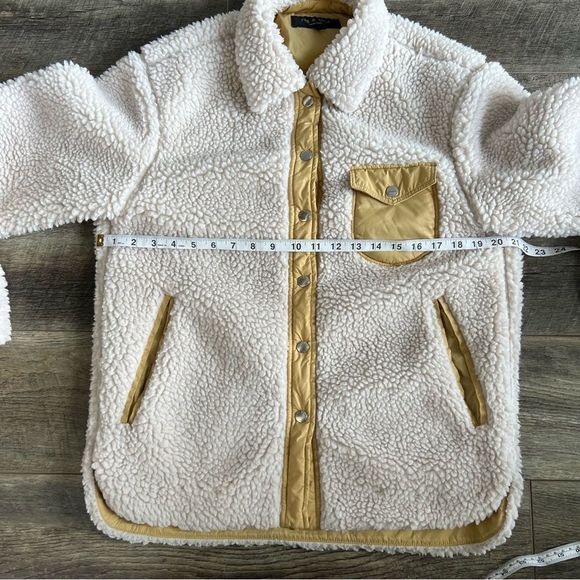 rag & bone Off-White and Tan Teddy Jacket - Picture 10 of 15